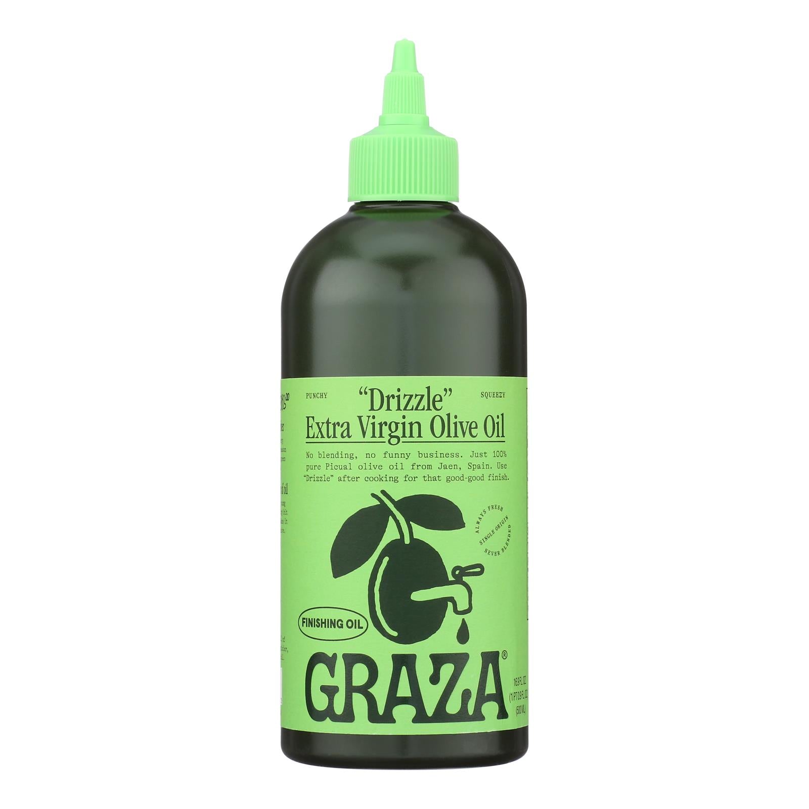 Graza - Oil Drizzle Squeeze Extra Virgin Olive Oil - Case Of 6-16.9 Fluid Ounces - GreatEagleInc