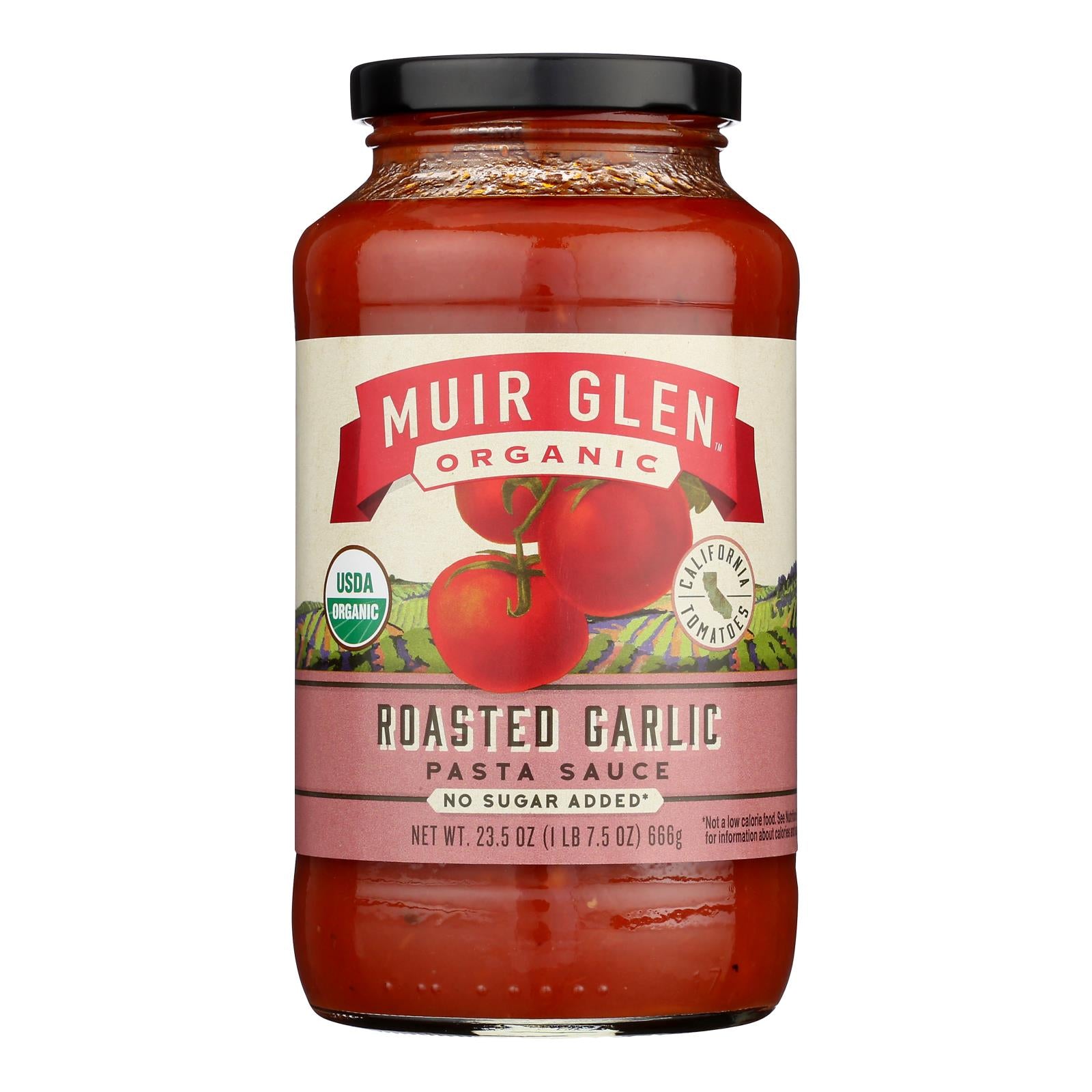 Muir Glen - Pasta Sauce Organic Roasted Garlic - Case Of 12-23.5 Fluid Ounces - GreatEagleInc