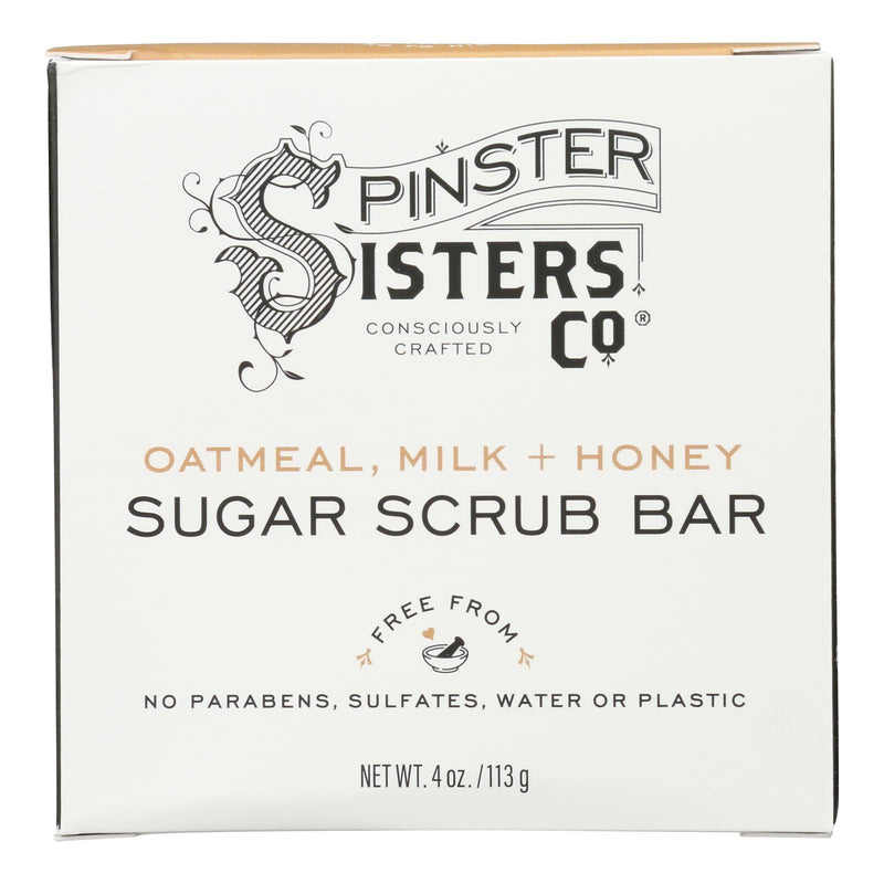 Spinster Sisters Company - Scrub Brush Sugar Oatmeal Milk Honey - 1 Each-4 Ounces
