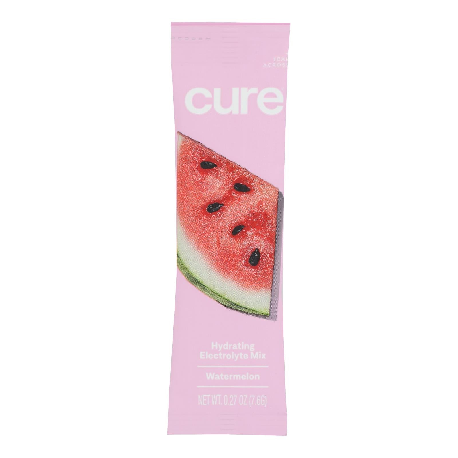 Cure Hydration - Hydrating Drink Mix Watermelon - Case Of 8 - 0.29 Ounces - GreatEagleInc