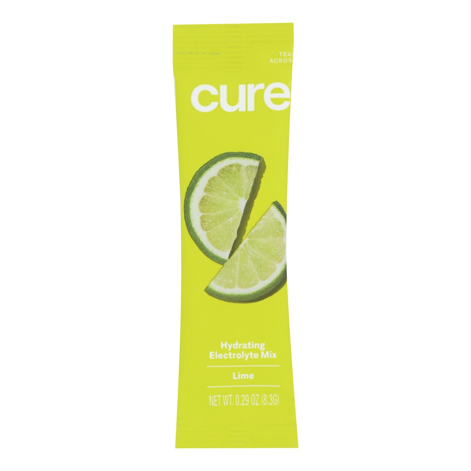 Cure Hydration - Hydration Drink Mix Lime - Case Of 8 - 0.29 Ounces - GreatEagleInc