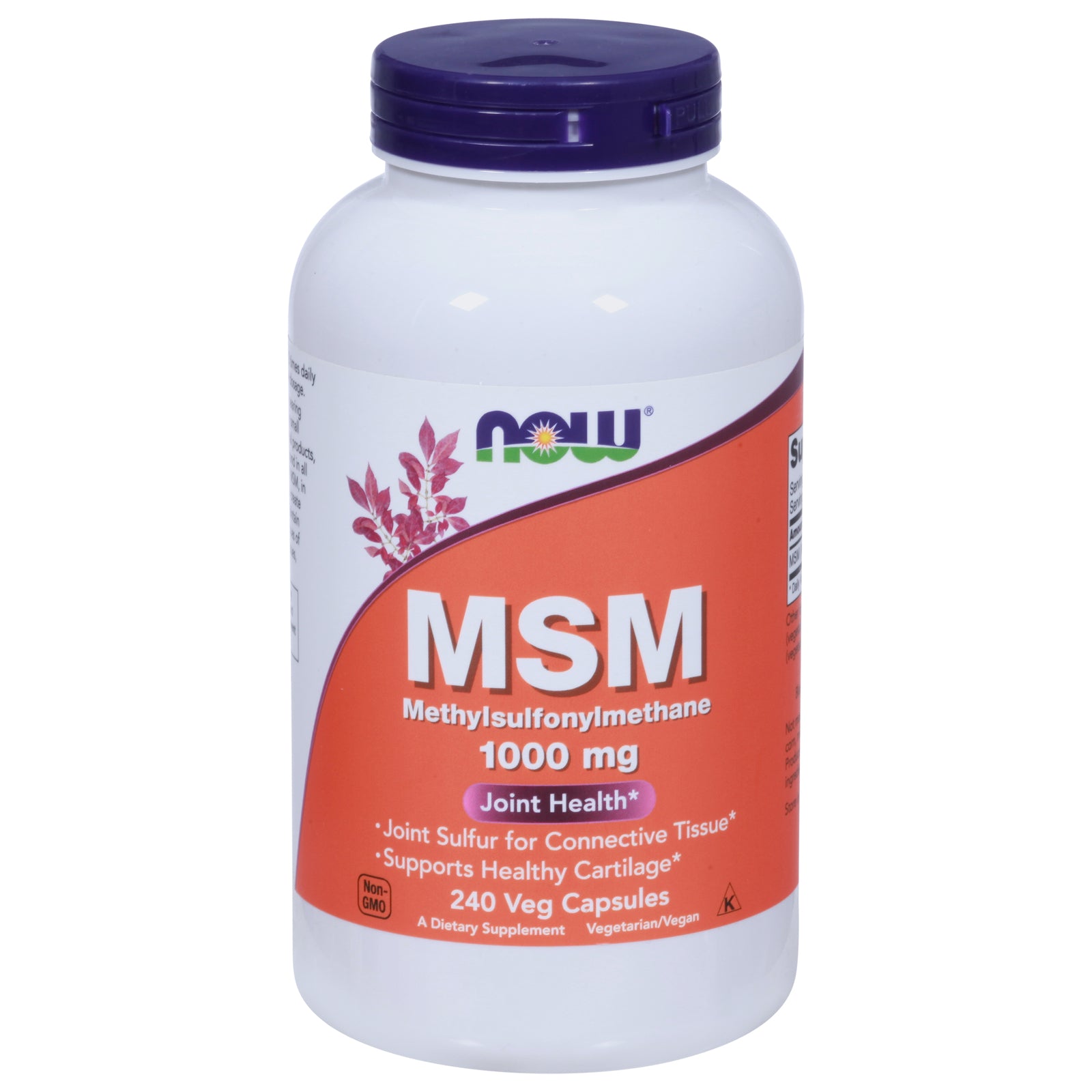Now Foods - Methylsulfonylmethane 1000 Milligrams - 1 Each-240 Vegetarian Capsules - GreatEagleInc