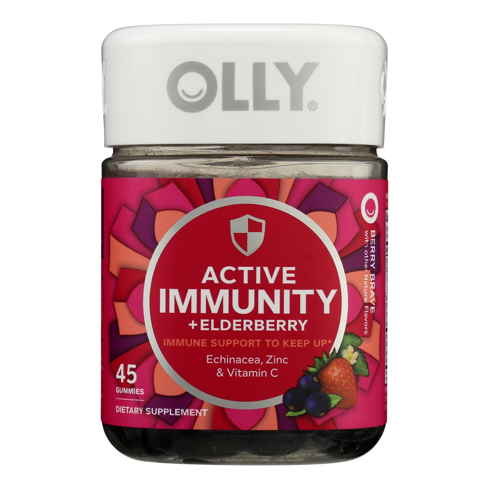 Olly - Supplement Active Immune Elderberry - Case Of 3-45 Count - GreatEagleInc