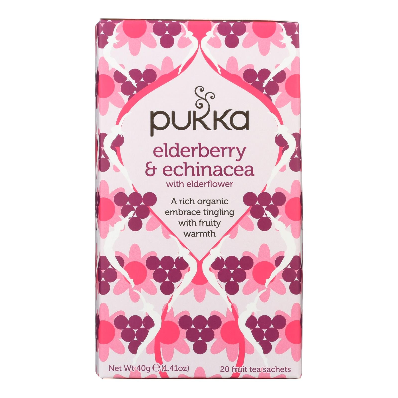 Pukka - Tea Organic Elberberry Echinacea - Case Of 4-20 Bags - GreatEagleInc