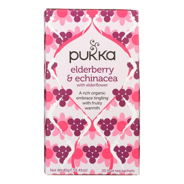 Pukka - Tea Organic Elberberry Echinacea - Case Of 4-20 Bags - GreatEagleInc