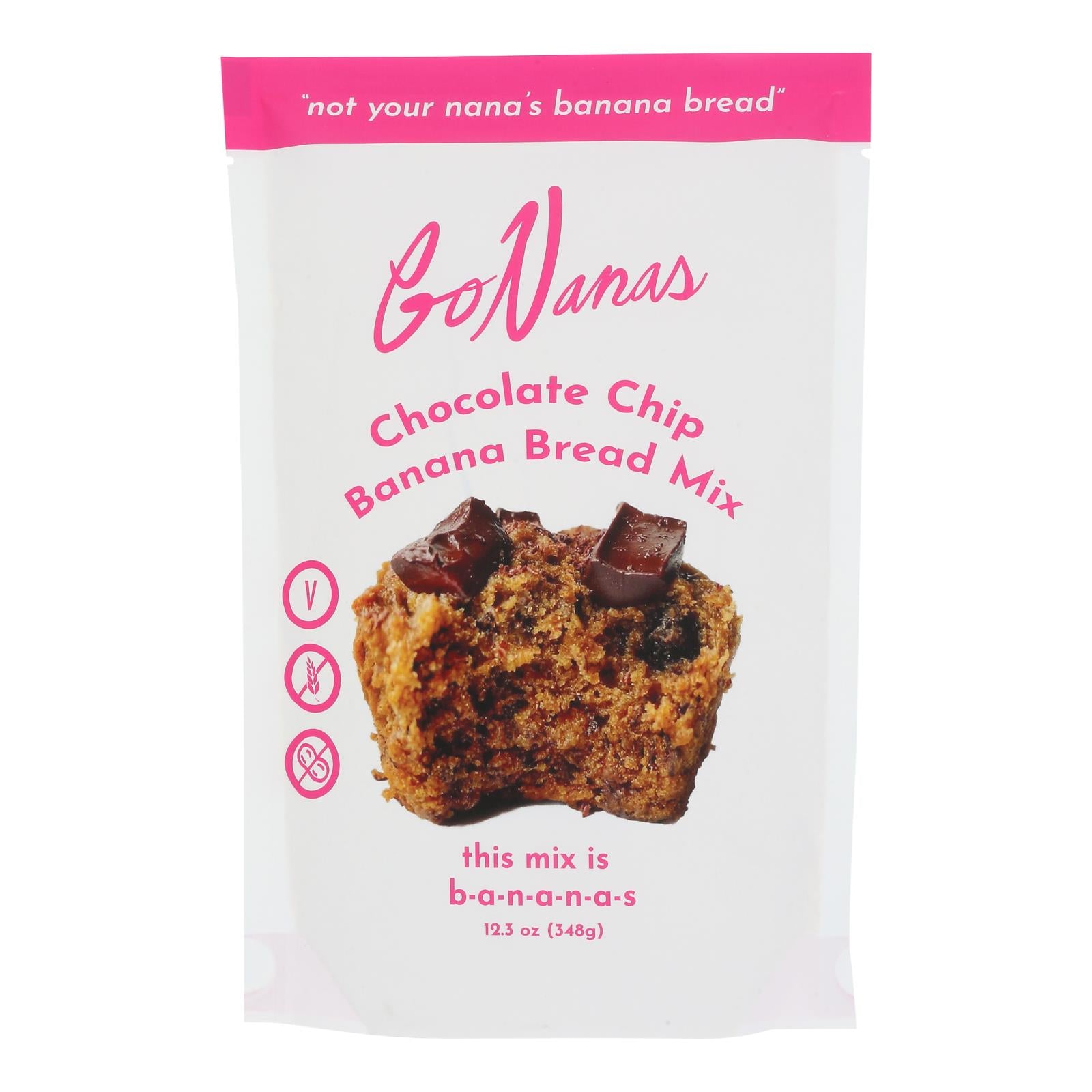 Gonanas - Mix Banana Bread Chocolate Chip - Case Of 6 - 12.3 Ounces - GreatEagleInc