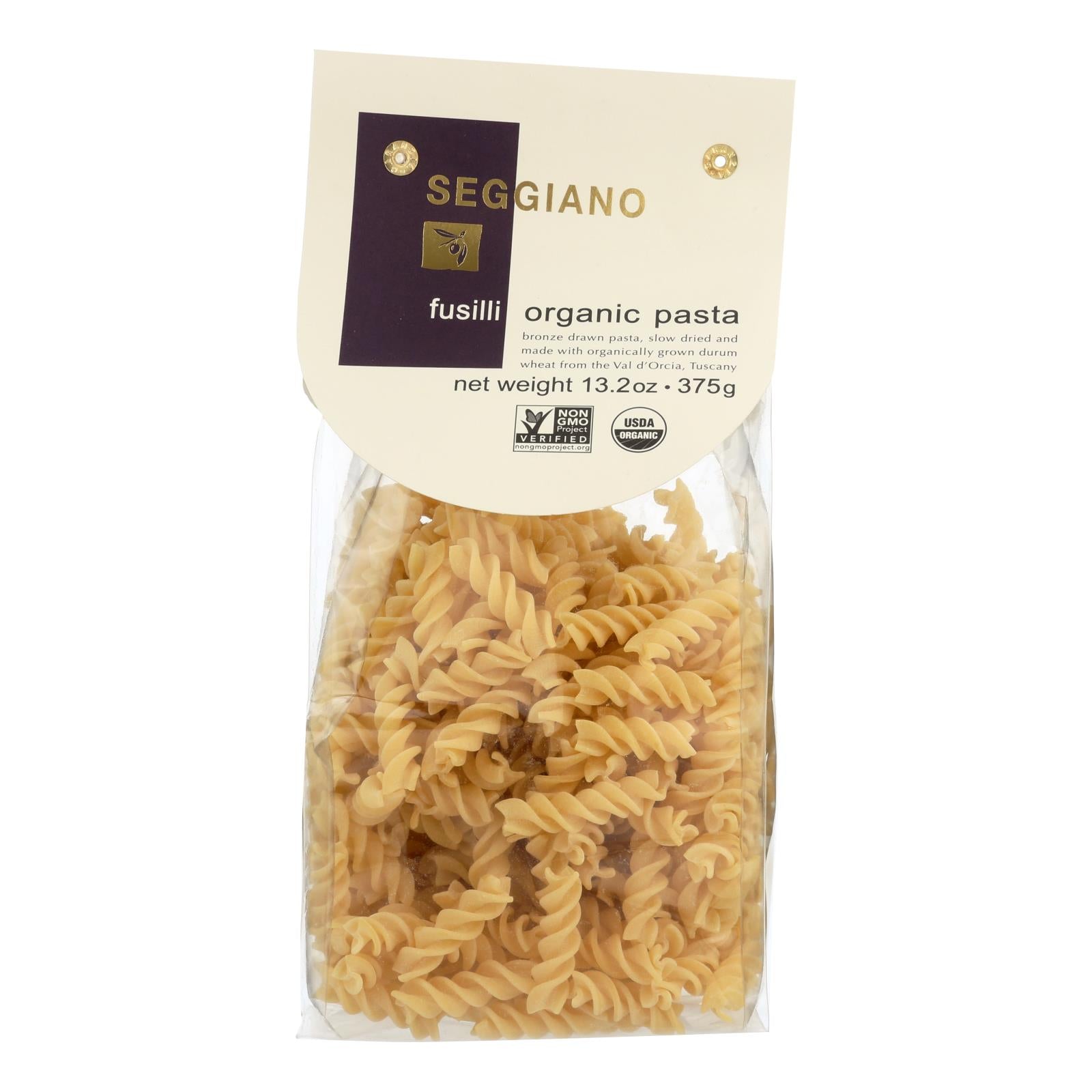 Seggiano - Pasta Organic Fusilli - Case Of 6 - 13.2 Ounces - GreatEagleInc