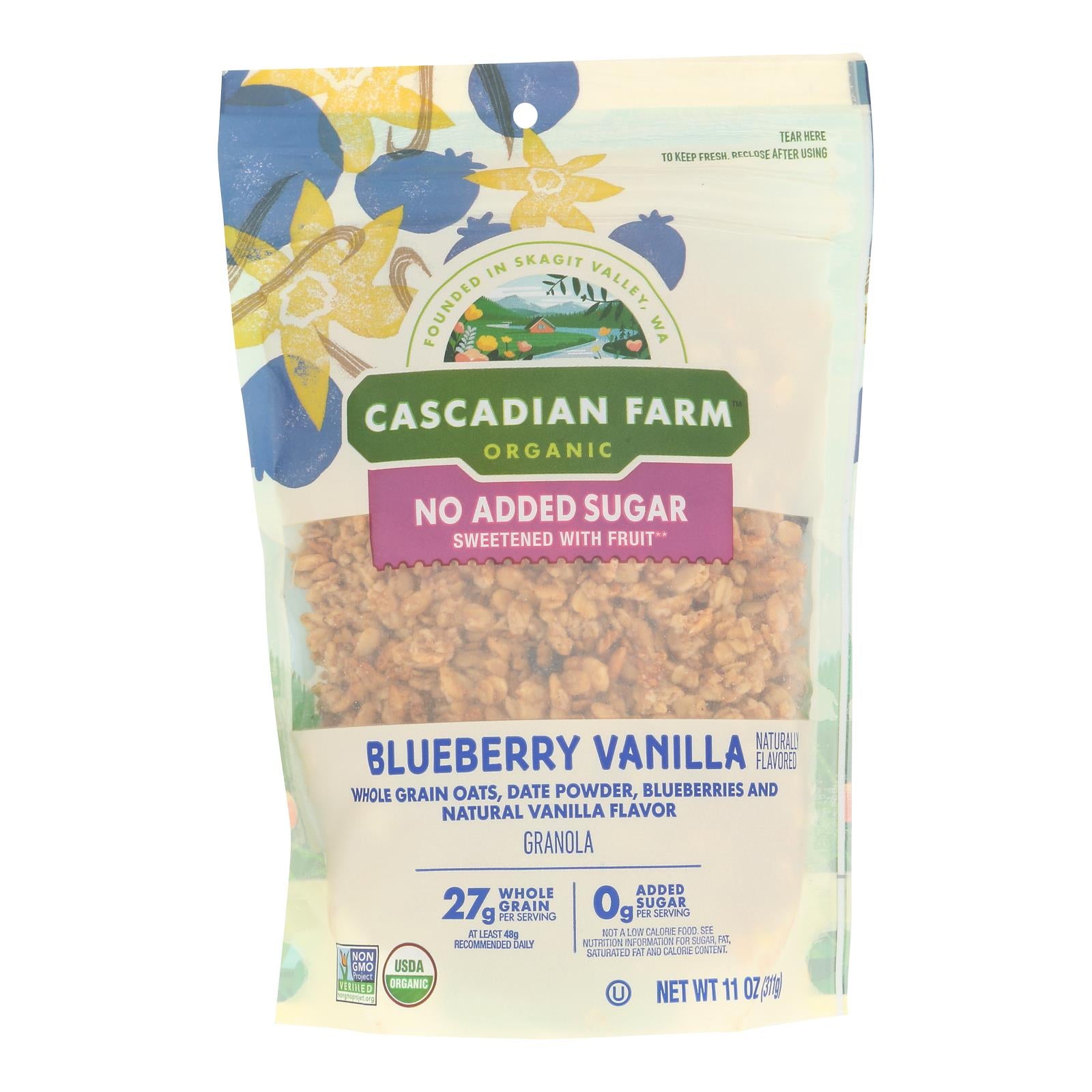 Cascadian Farm - Granola Organic Blueberry Vanilla - Case Of 4-11 Ounces - GreatEagleInc