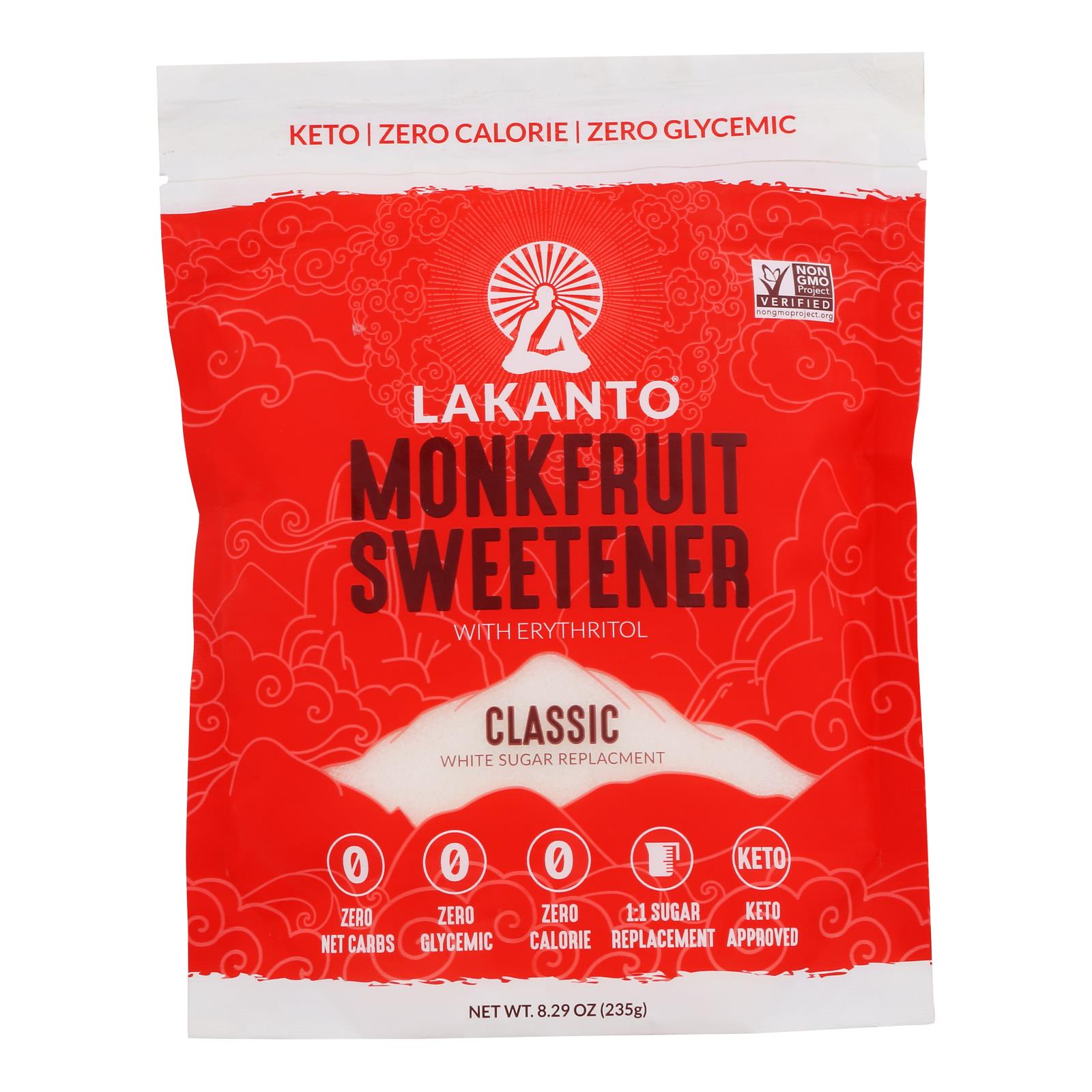Lakanto - Sweetener Classic Monkfruit Sugar-free - Case Of 10 - 8.29 Ounces - GreatEagleInc