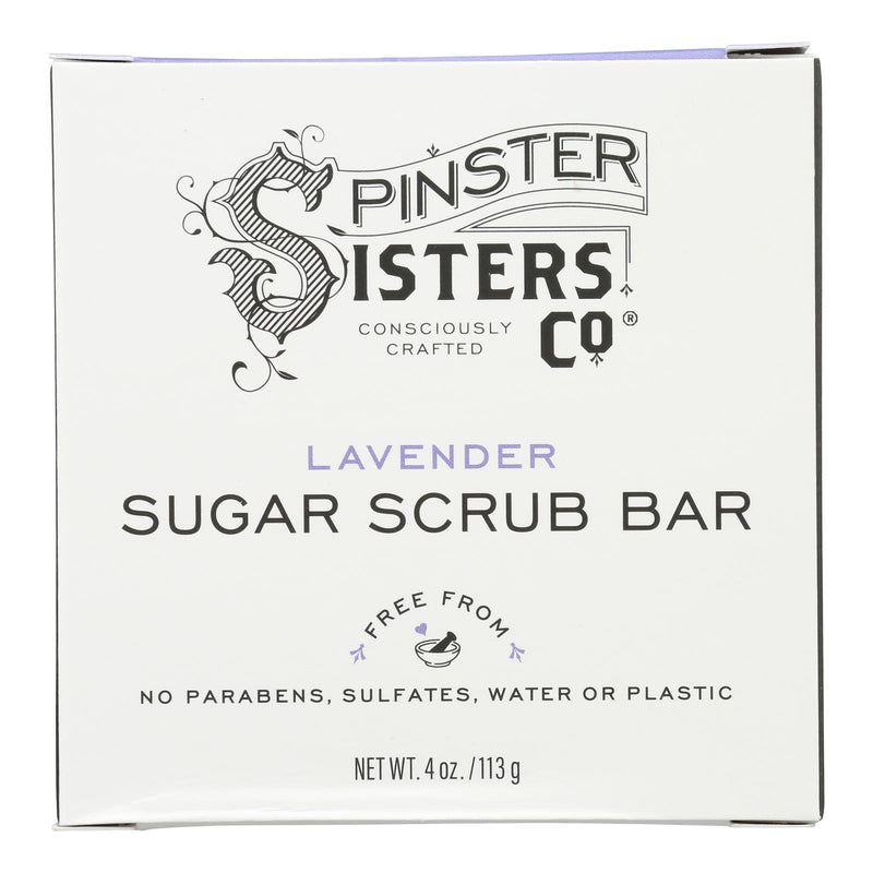 Spinster Sisters Company - Scrub Bar Sugar Lavender - 1 Each-4 Ounces