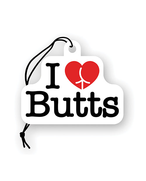 'wood Rocket I Love Butts Air Freshener - Apple