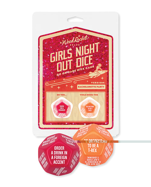 'wood Rocket Girls Night Out Do Or Dare Dice Game - Red - GreatEagleInc