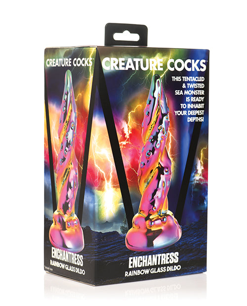 Creature Cocks Enchantress Rainbow Glass Dildo - GreatEagleInc