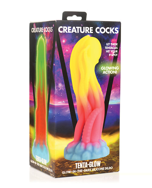Creature Cocks Tenta-glow-in-the-dark Silicone Dildo - GreatEagleInc