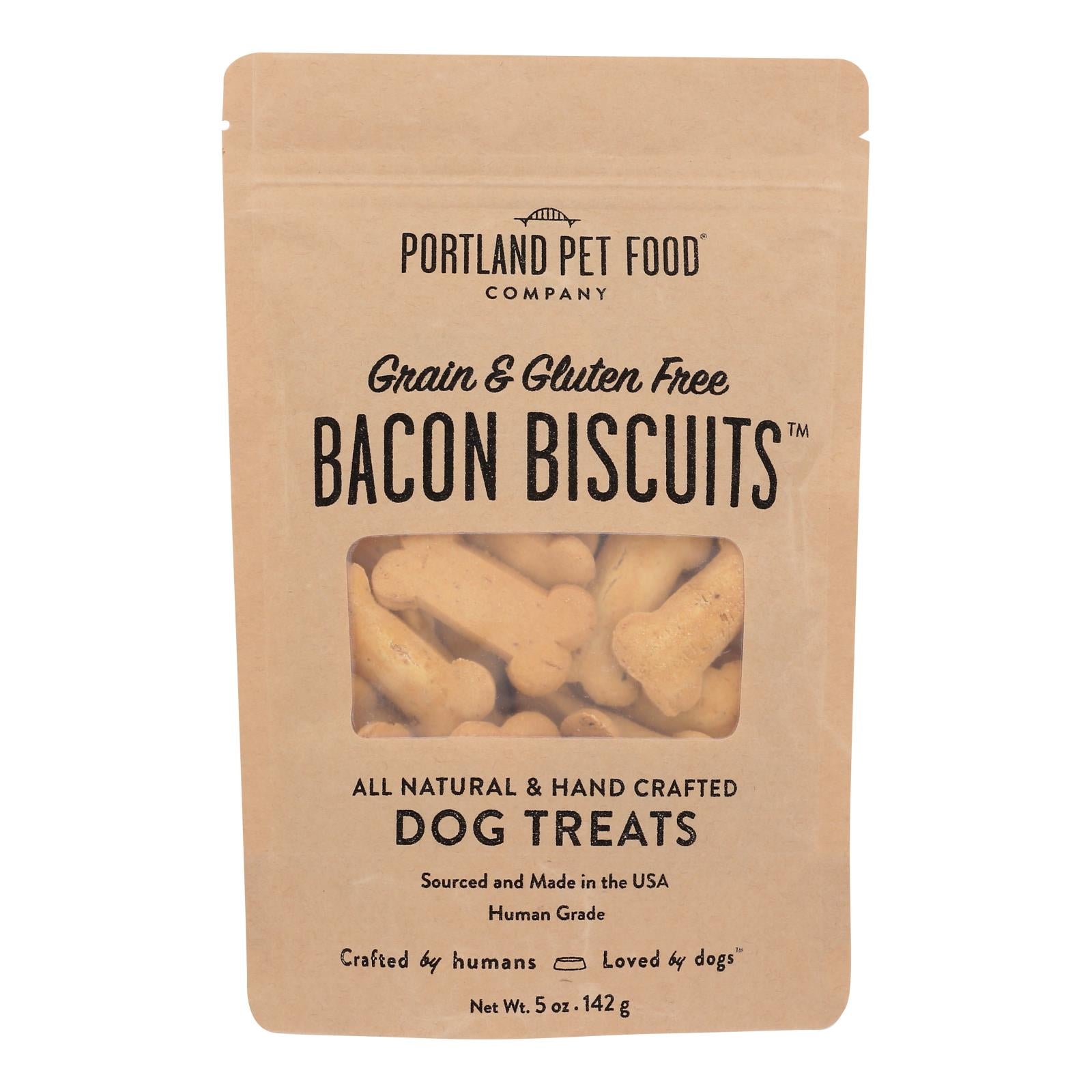 Portland Pet Food Company - Dog Treats Bacon Biscuits - Case Of 6-5 Oz - GreatEagleInc