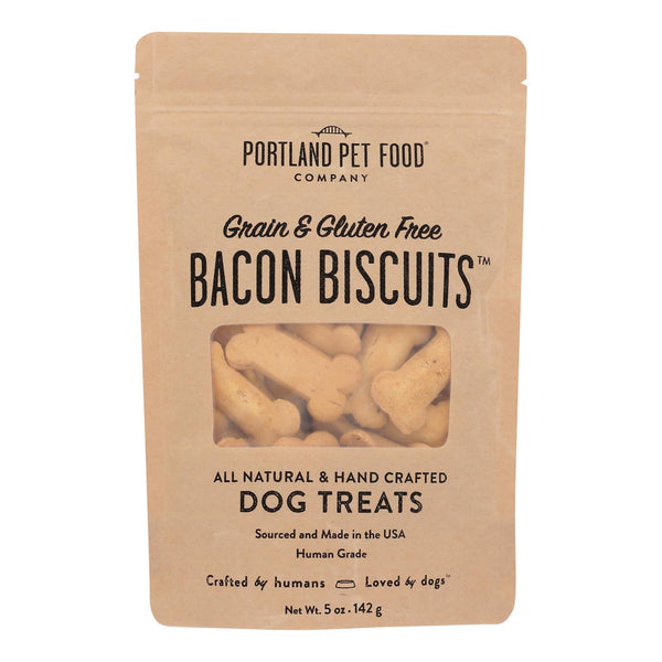Portland Pet Food Company - Dog Treats Bacon Biscuits - Case Of 6-5 Oz - GreatEagleInc