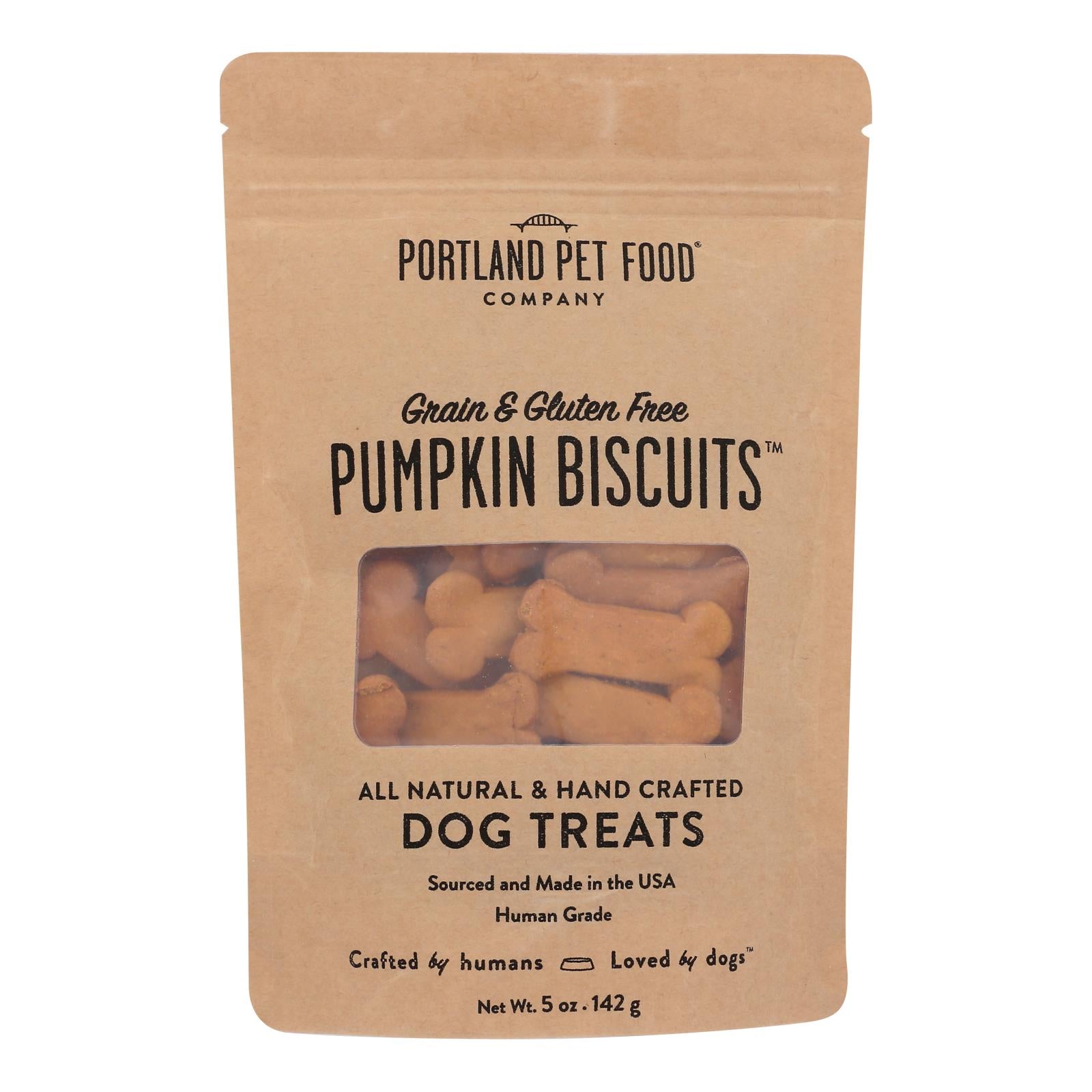Portland Pet Food Company - Dog Treats Pumpkn Biscuit - Case Of 6-5 Oz - GreatEagleInc