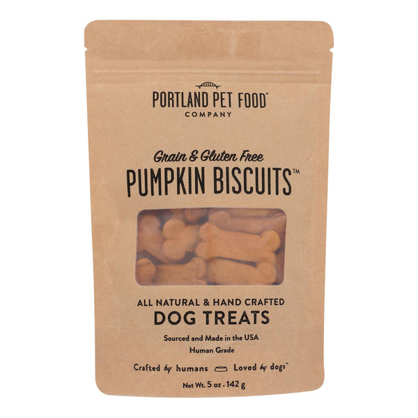 Portland Pet Food Company - Dog Treats Pumpkn Biscuit - Case Of 6-5 Oz - GreatEagleInc