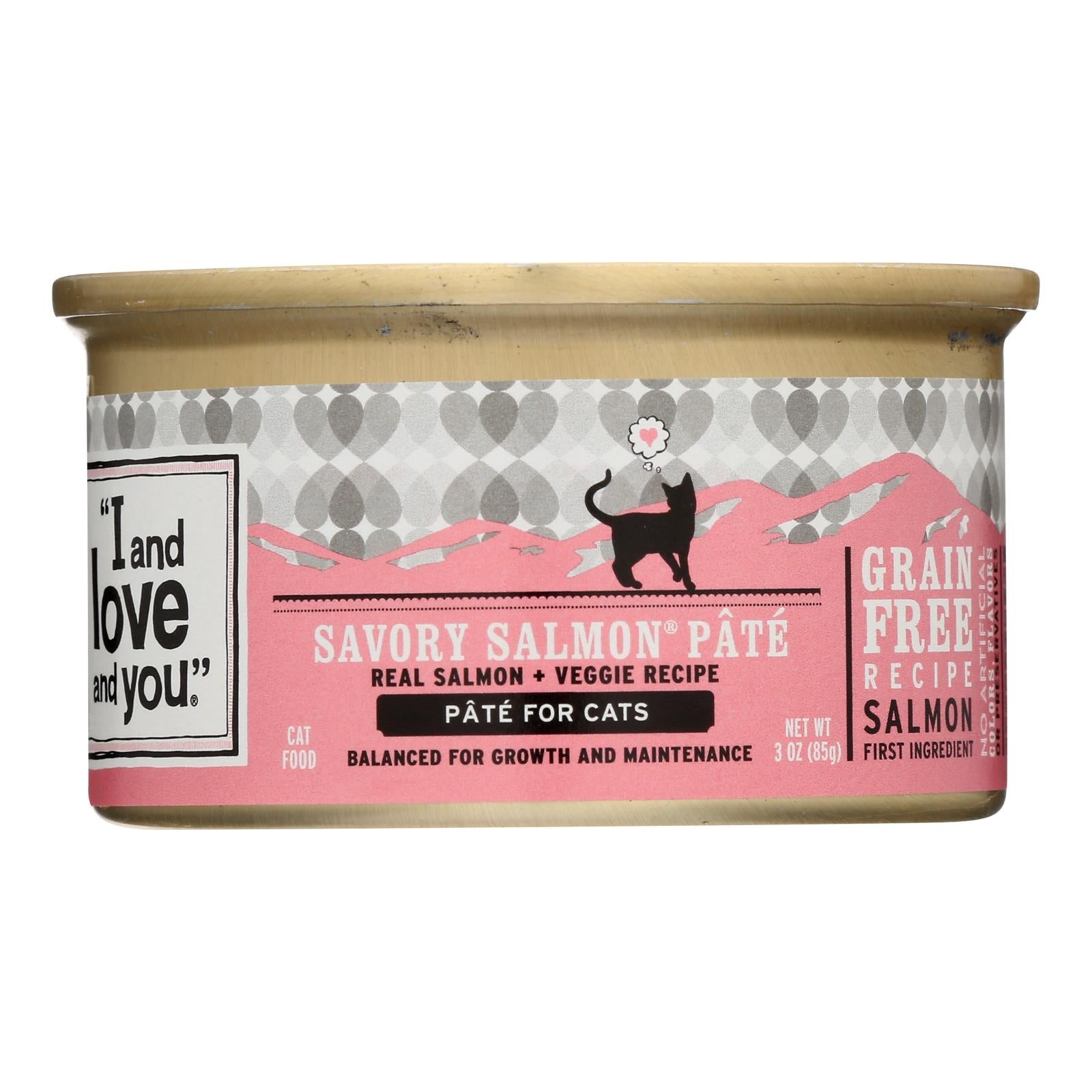 I And Love And You Cat Canned Food Savory Salmon Recipe  - Case Of 24 - 3 Oz - GreatEagleInc