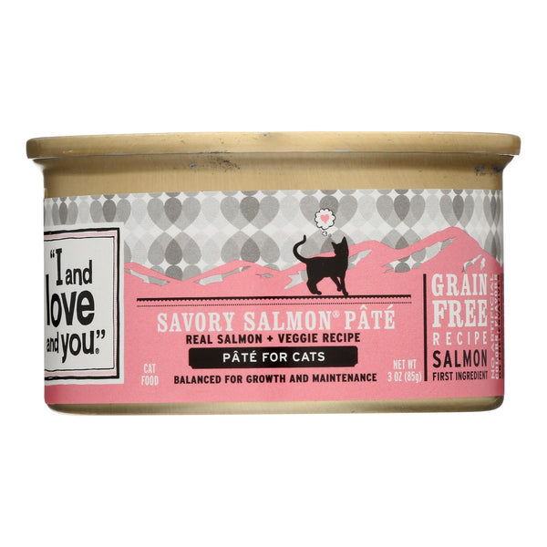 I And Love And You Cat Canned Food Savory Salmon Recipe  - Case Of 24 - 3 Oz - GreatEagleInc