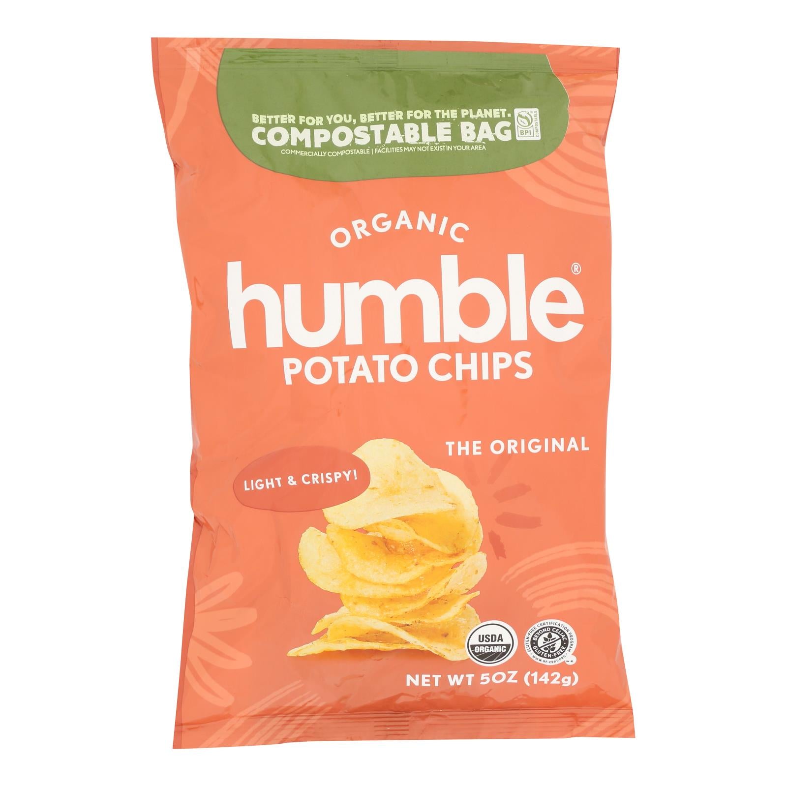 Humble Potato Chips - Chips Potato Original - Case Of 12-5 Oz - Home & Garden
