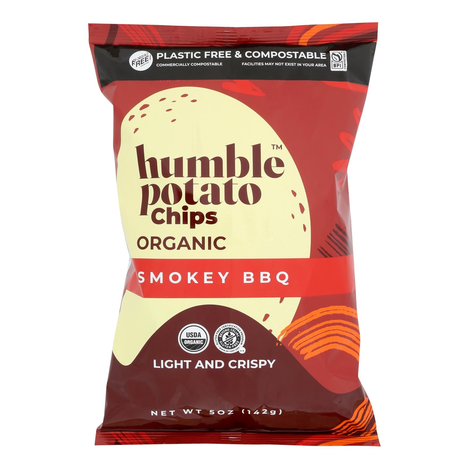 Humble Potato Chips - Chips Potato Smokey Bbq - Case Of 12-5 Oz - Home & Garden