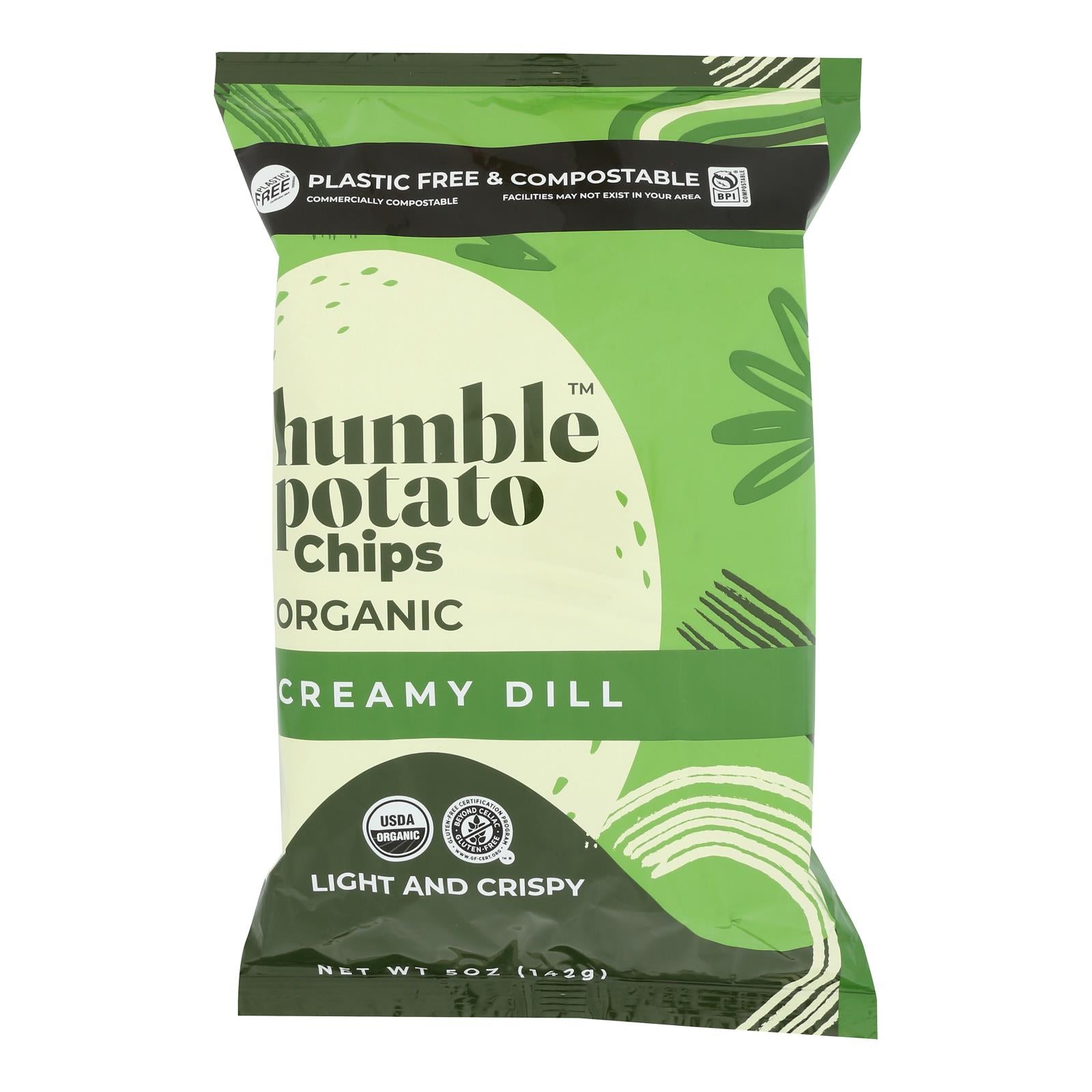 Humble Potato Chips - Chips Potato Creamy Dill - Case Of 12-5 Oz - GreatEagleInc