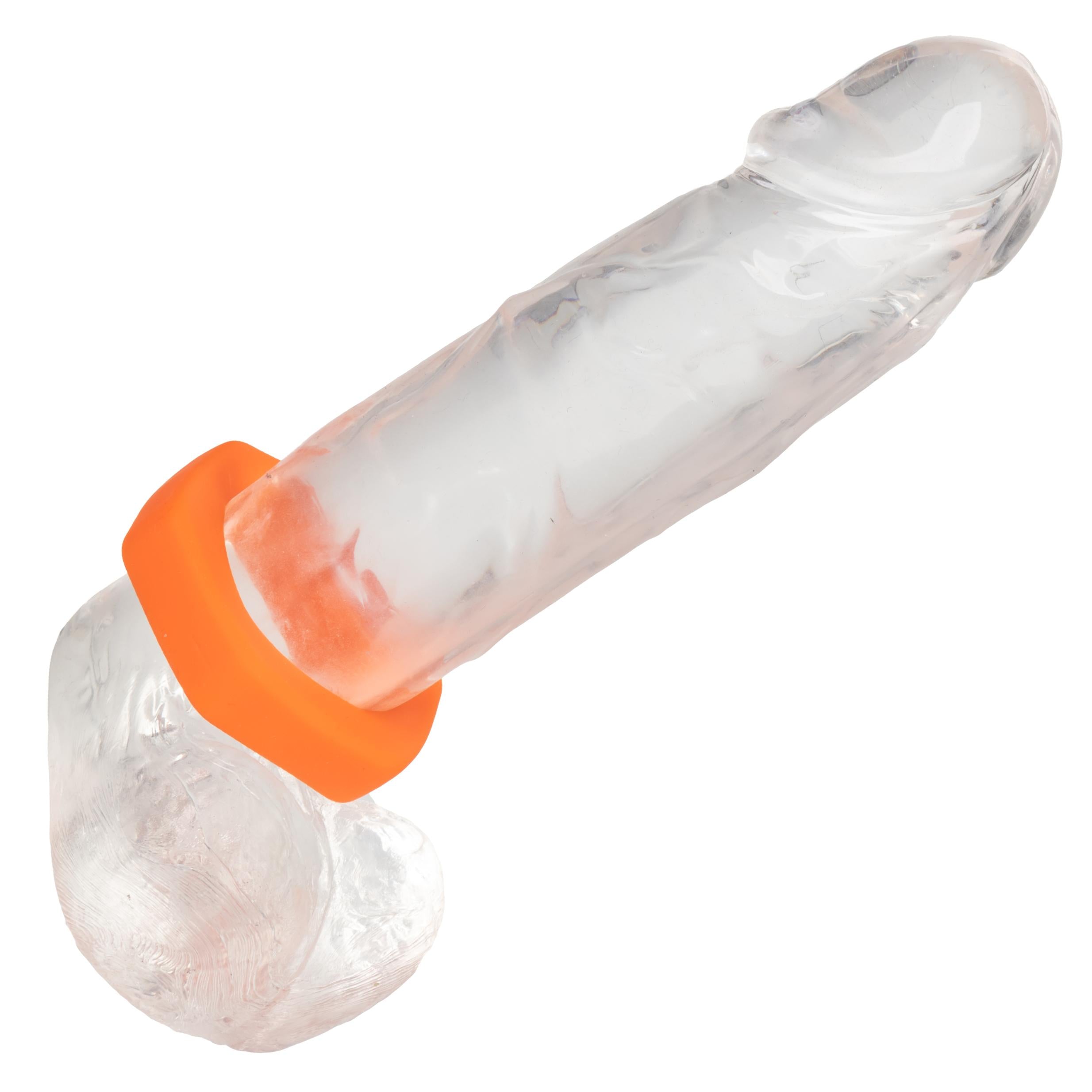 Alpha Liquid Silicone Prolong Sexagon Ring -  Orange - GreatEagleInc