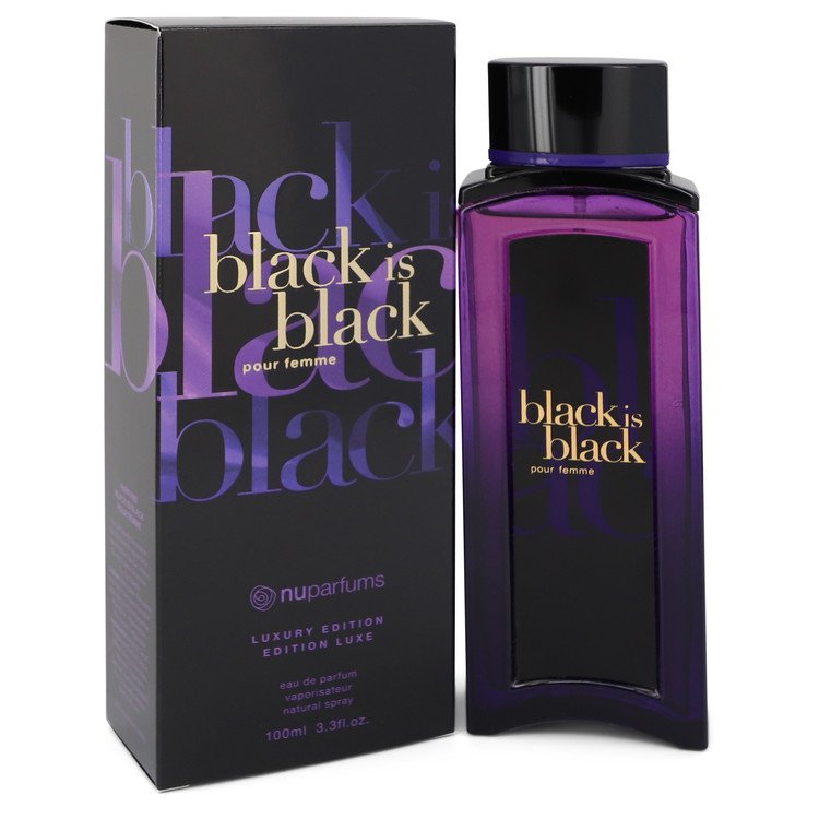 Black is Black by Nu Parfums Eau De Parfum Spray 3.3 oz for Women Regular