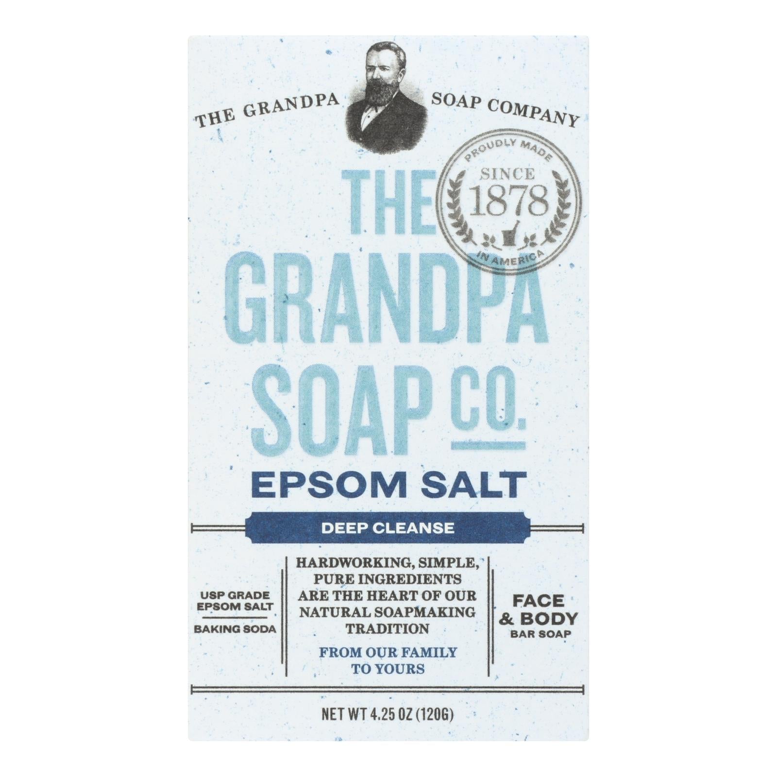 Grandpa Soap Bar Soap - Epsom Salt - 4.25 Oz - GreatEagleInc