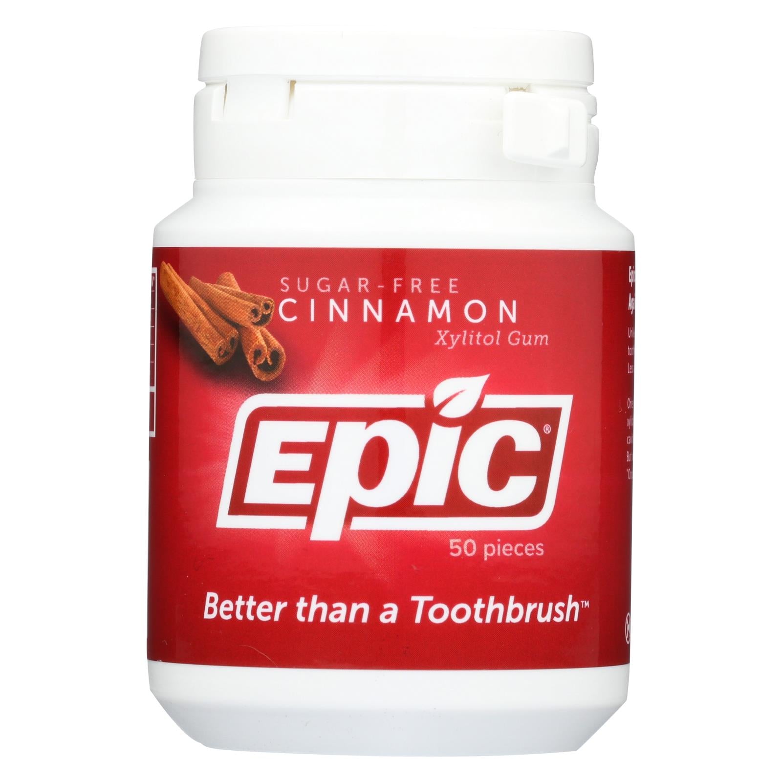 Epic Dental - Xylitol Gum - Cinnamon - 50 Count - GreatEagleInc