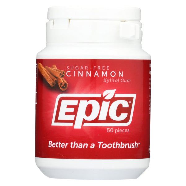 Epic Dental - Xylitol Gum - Cinnamon - 50 Count - GreatEagleInc