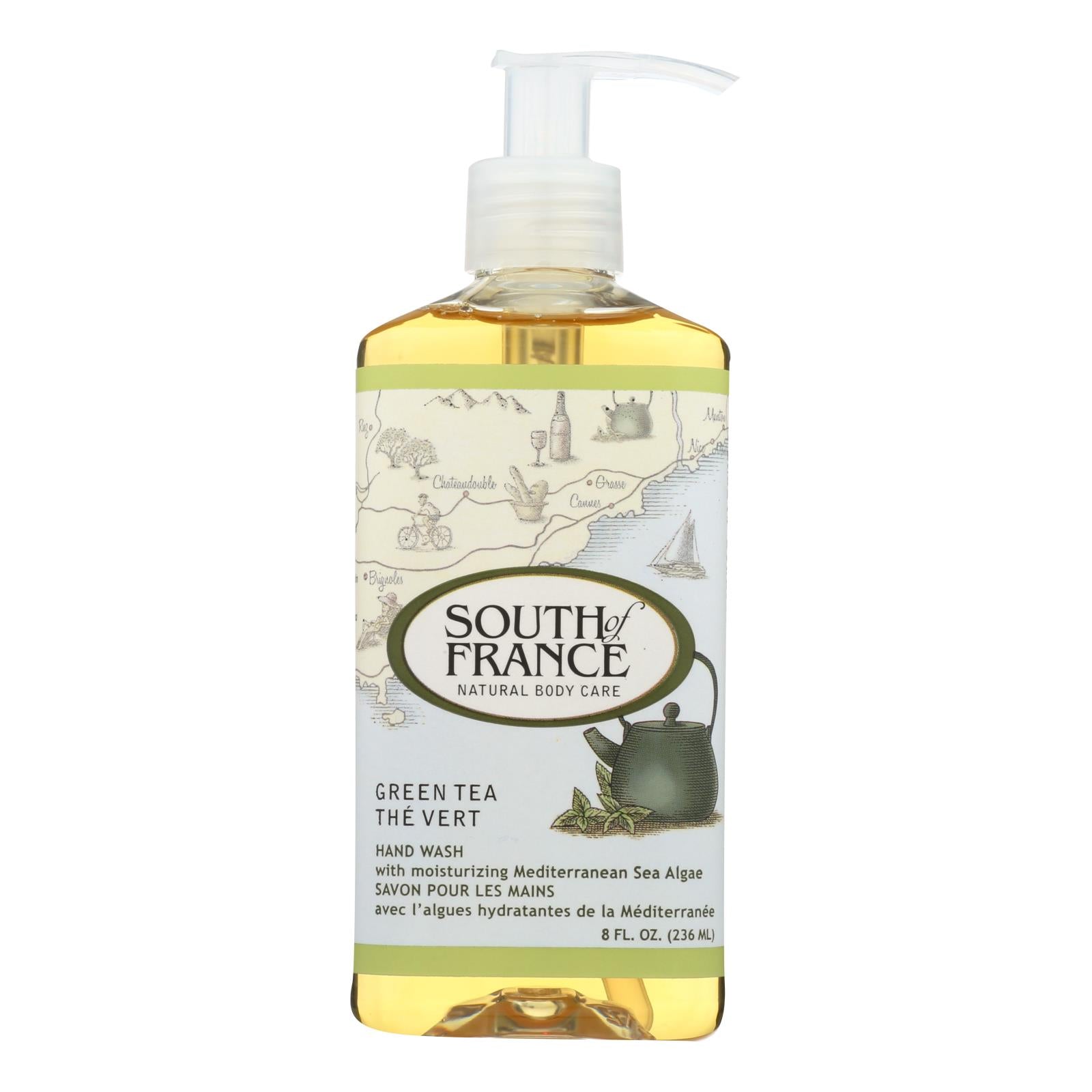 South Of France Hand Wash - Green Tea - 8 Oz - 1 Each - GreatEagleInc