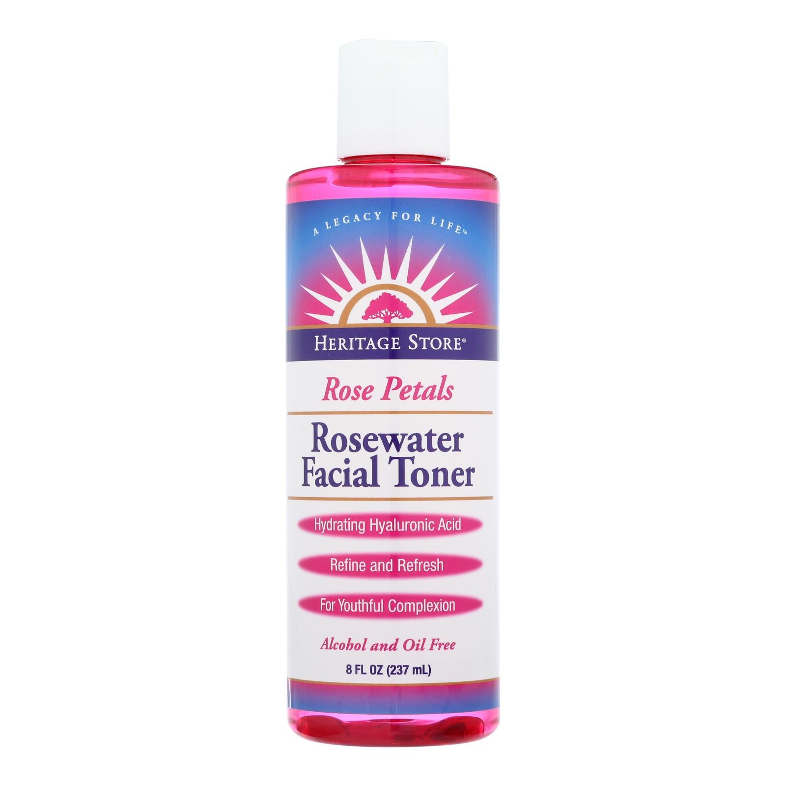 Heritage Store - Rosewater Facial Toner - 1 Each - 8 Oz - GreatEagleInc