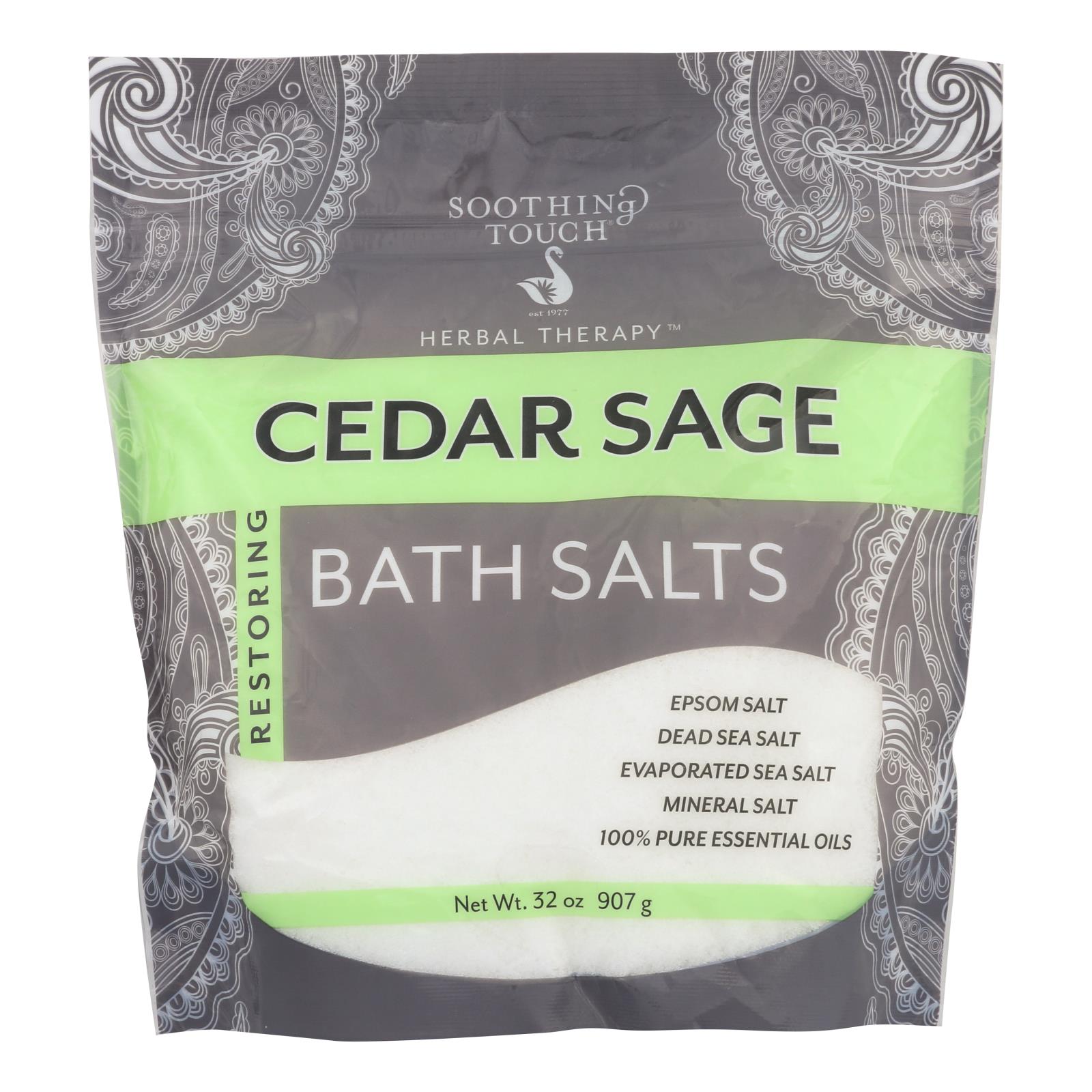 Soothing Touch Bath Salts - Cedar Sage - 32 Oz - GreatEagleInc