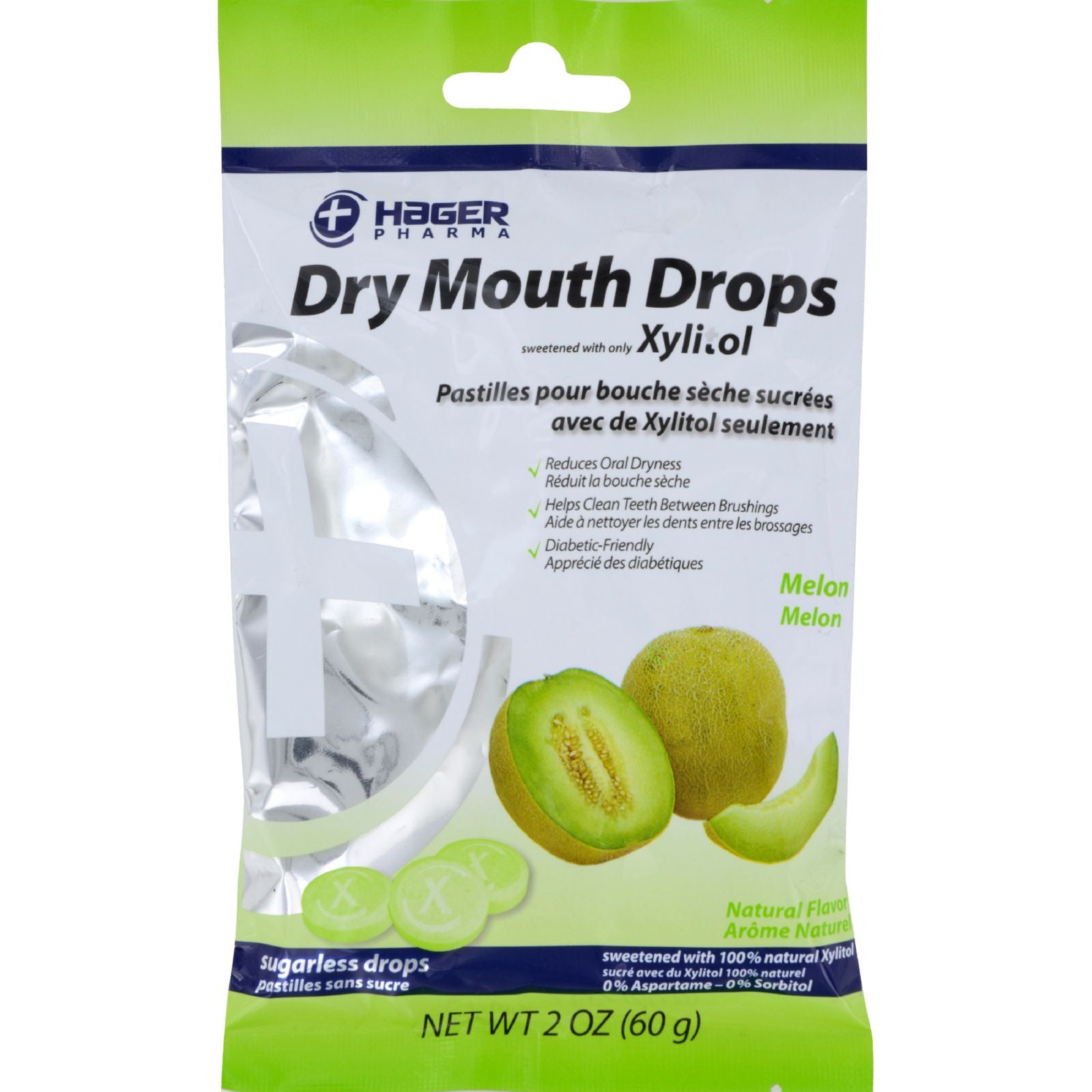Hager Pharma Dry Mouth Drops - Melon - 2 Oz - GreatEagleInc