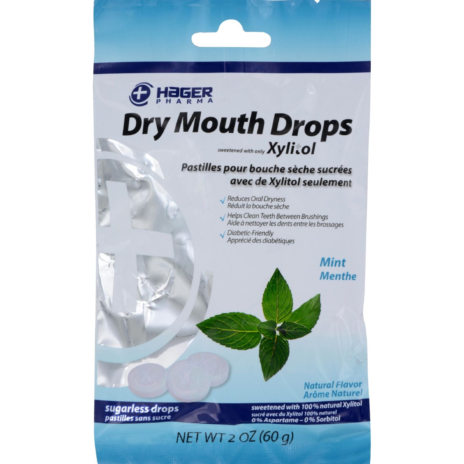 Hager Pharma Dry Mouth Drops - Mint - 2 Oz - GreatEagleInc