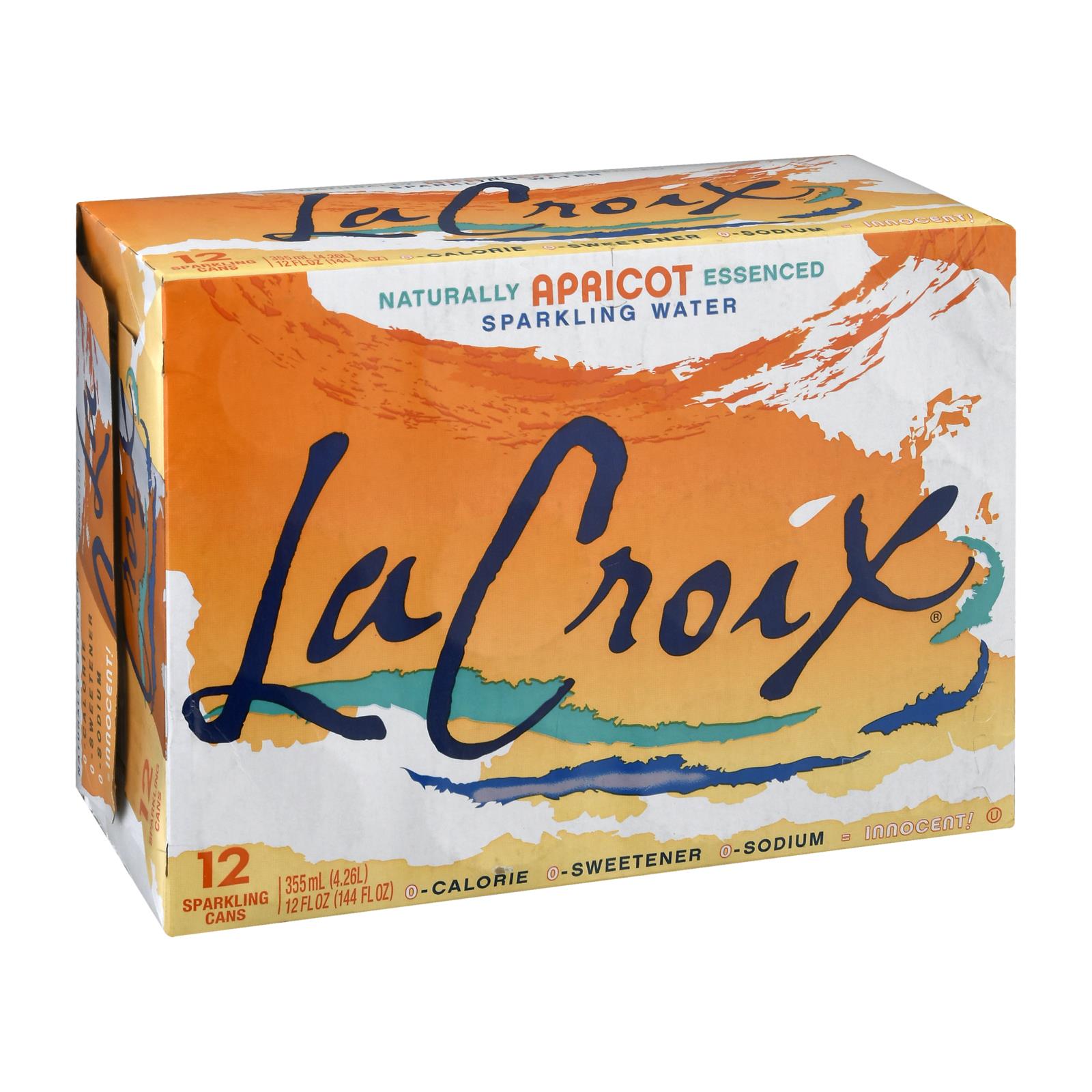 Lacroix Sparkling Water - Apricot - Case Of 2 - 12 Fl Oz. - GreatEagleInc