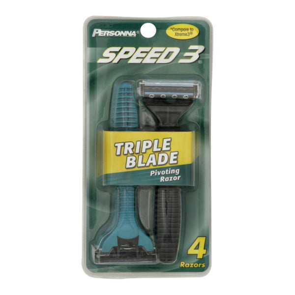 Personna Razor Blades - Triple Blade - 4 Pack - Eco-Friendly Home & Grocery