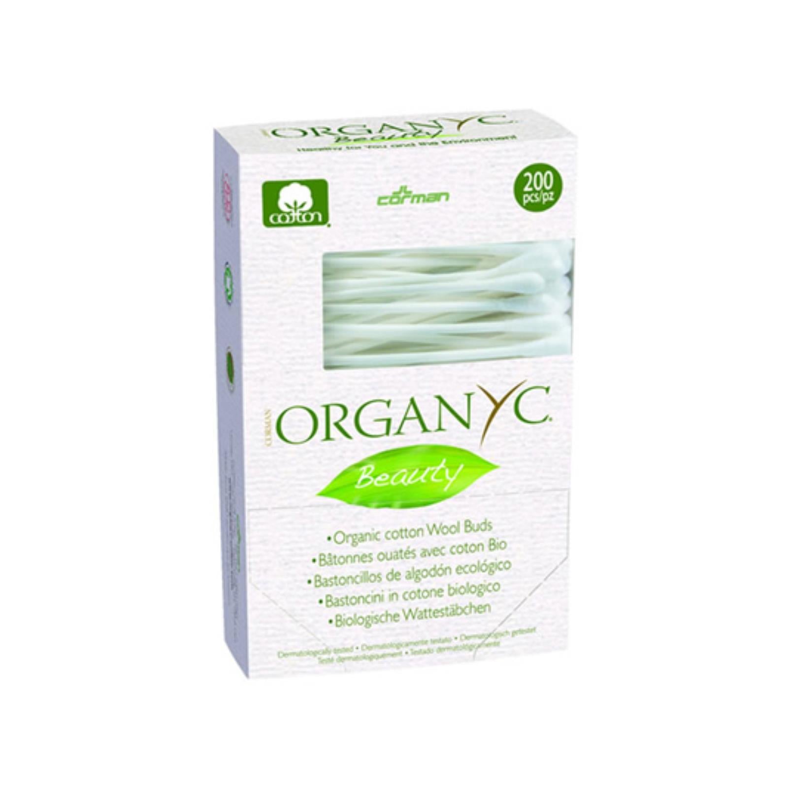 Organyc Beauty Cotton Swabs - 200 Pack - GreatEagleInc