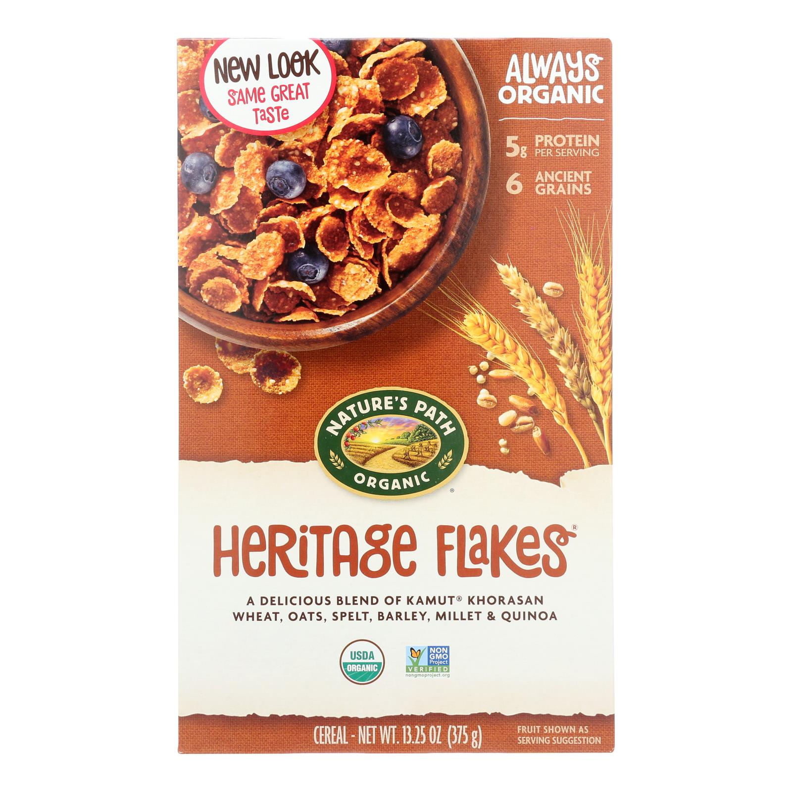 Nature's Path Organic Heritage Flakes Cereal - Case Of 12 - 13.25 Oz. - GreatEagleInc