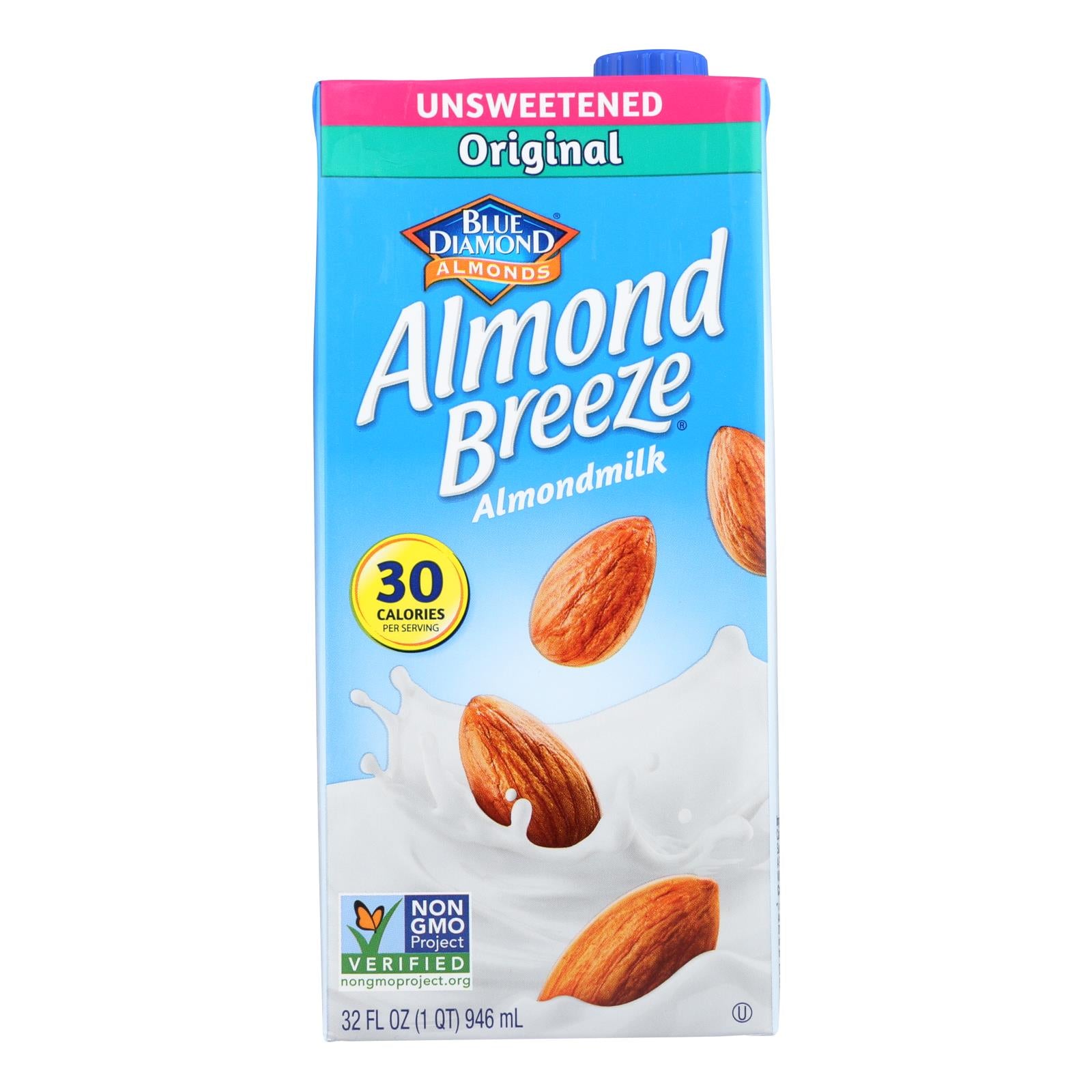 Almond Breeze - Almond Milk - Unsweetened Original - Case Of 12 - 32 Fl Oz. - GreatEagleInc