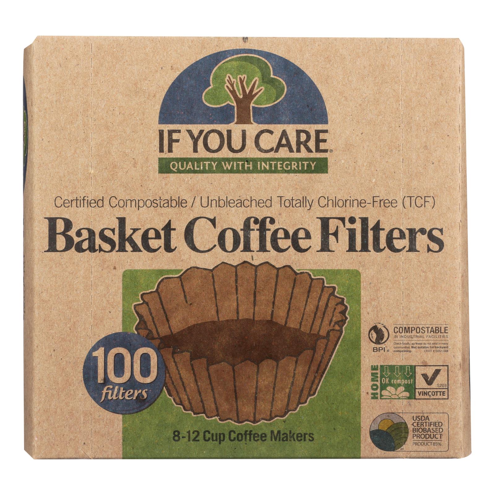 If You Care Coffee Filters - Basket - Case Of 12 - 100 Count - GreatEagleInc
