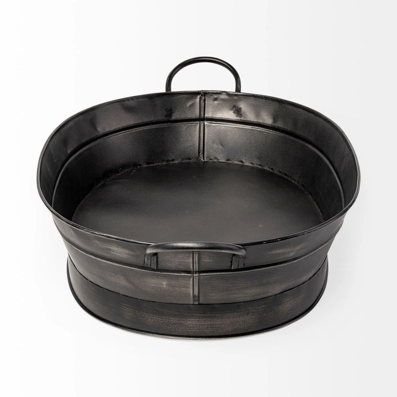 14" Black Metal Basket Homeroots Office