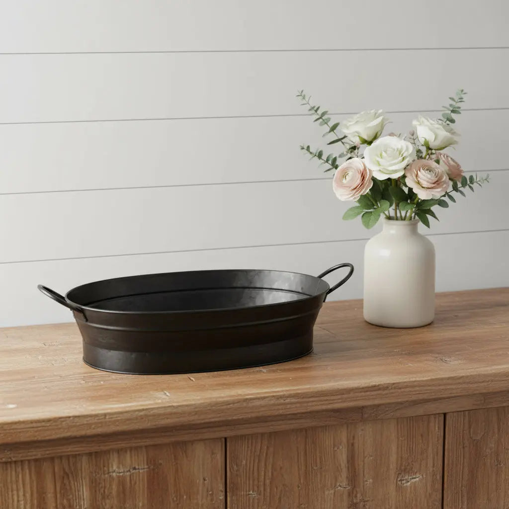 14" Black Metal Basket Homeroots Office