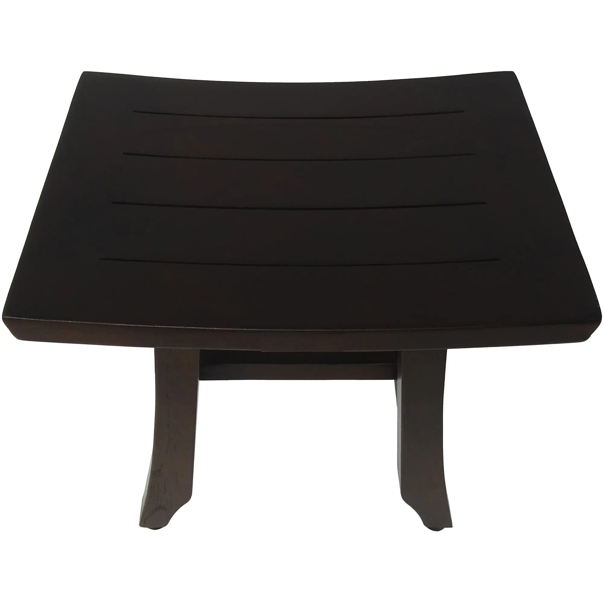 14" Brown Teak Shower Bench Homeroots Bed & Bath