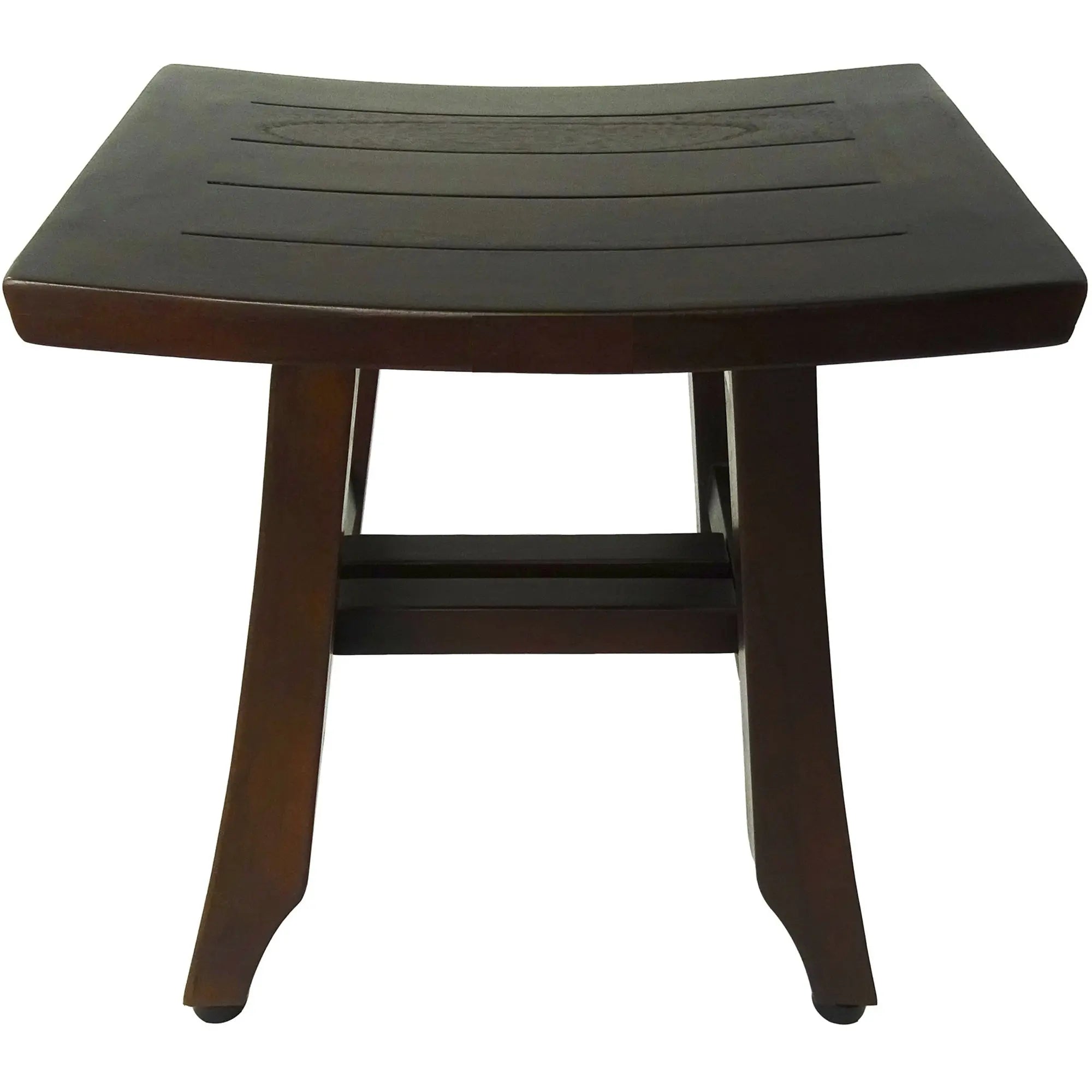 14" Brown Teak Shower Bench Homeroots Bed & Bath