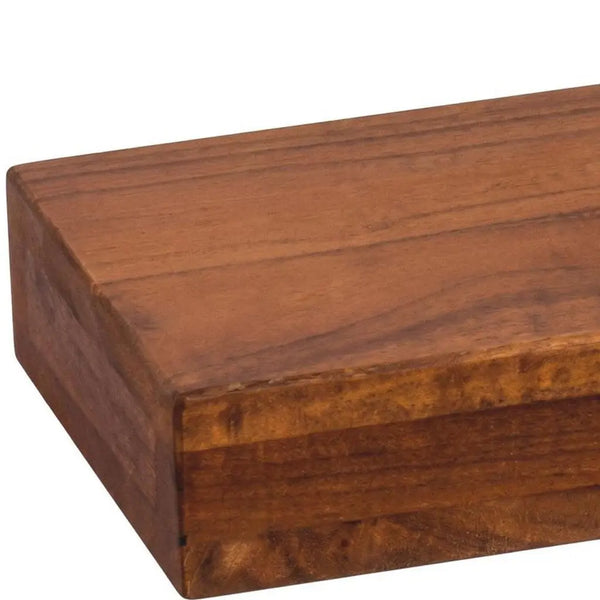 14" Brown Wood Wall Mounted Floating Shelf Homeroots Organization