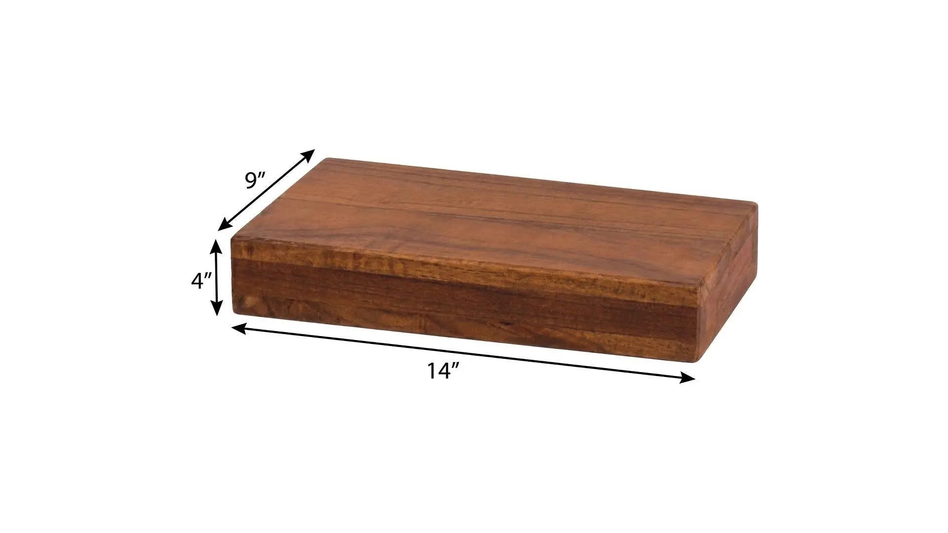 14" Brown Wood Wall Mounted Floating Shelf Homeroots Organization