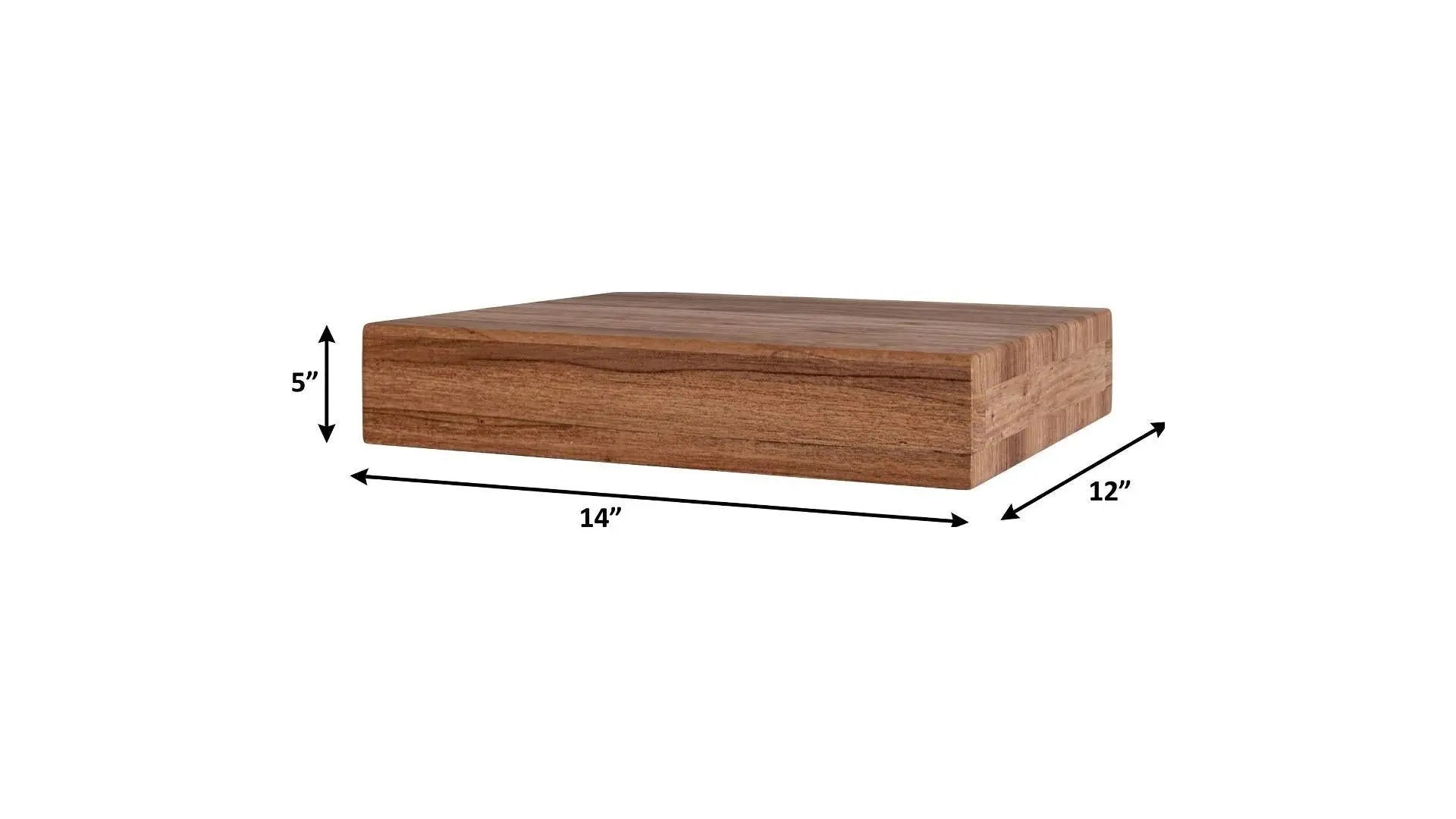 14" Brown Wood Wall Mounted Floating Shelf Homeroots Organization